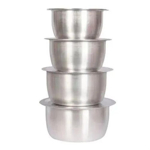 4-Piece Stainless Steel Cooking Pots Set (14–30CM) with Lids – Durable, Easy-to-Clean Kitchen Cookware