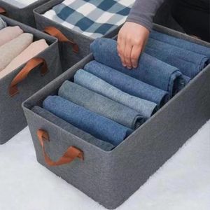 Clothes Drawer Organizer – Closet Storage Box for Socks, Scarves, Leggings, T-Shirts & Jeans (47×28×20cm)