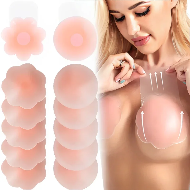 Silicone Nipple Cover Pads – Reusable Invisible Breast Petals for Women (Skin-Friendly, Seamless & Washable)