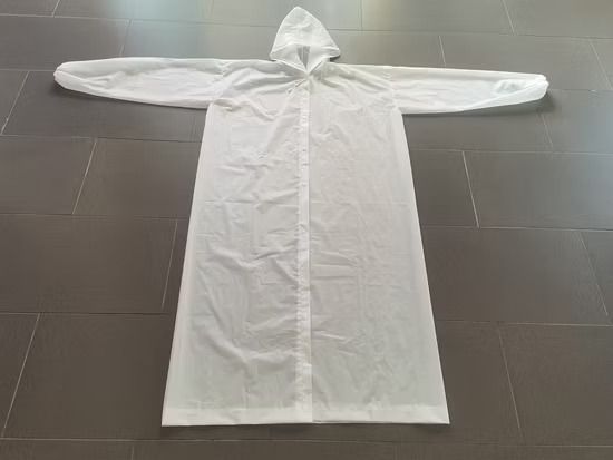 Men & Women Reusable Waterproof Hooded Raincoat – Lightweight EVA Long Jacket with Buttons & Poncho Design (Unisex Outdoor Rainwear)