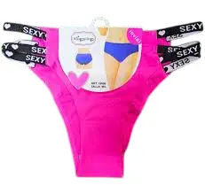 6PCS Women’s Cotton Stretch Thongs – LOVE Double Strap Seamless Panties, Breathable & Comfortable Everyday Underwear (Assorted Colors)