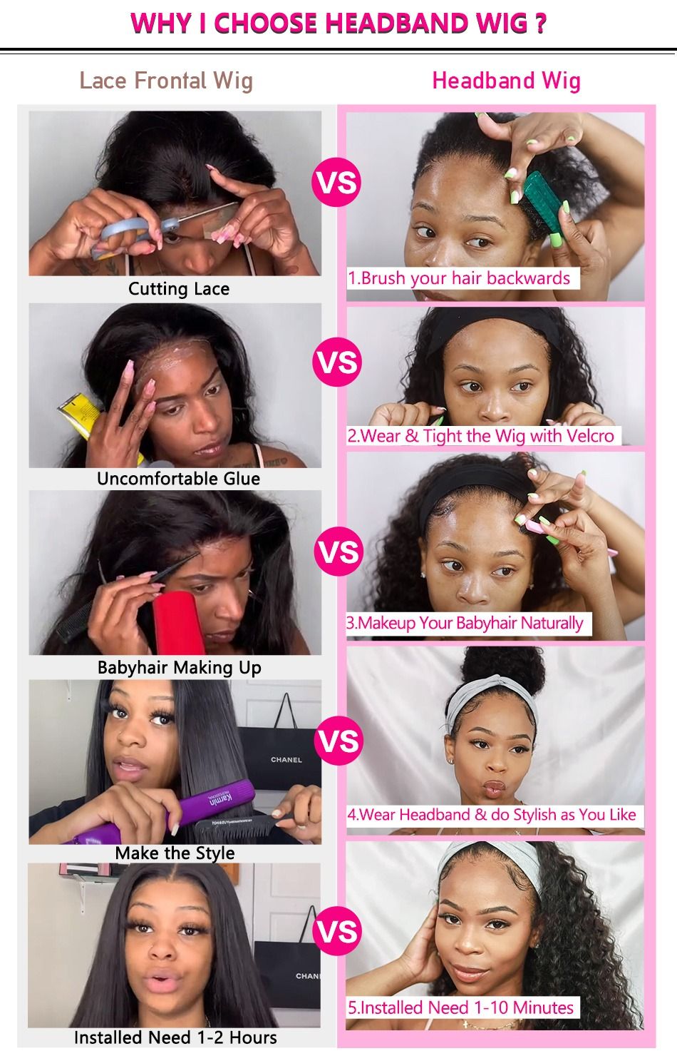 ✨ 3PCS Gorgeous Wig Headband Turban Set for Women – Stylish, Comfortable & Effortless Beauty