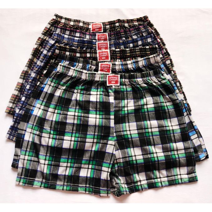 6PCS Extra Soft Cotton Long-Lasting Checked Men’s Boxer Shorts – Breathable, Comfortable & Stylish Underwear for Everyday Wear