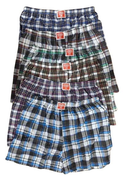 6PCS Extra Soft Cotton Long-Lasting Checked Men’s Boxer Shorts – Breathable, Comfortable & Stylish Underwear for Everyday Wear