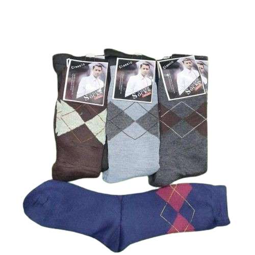 6 Pairs Men’s Plain Office Cotton Socks – Long Dress & Casual Socks, Assorted Colors | Comfortable Breathable Everyday Wear
