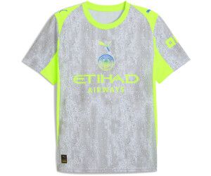 Men’s Manchester City Performance Grey & Neon Football Jersey – Durable, Comfortable Kit for Active Sports for everyday life wear
