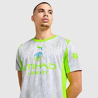 Men’s Manchester City Performance Grey & Neon Football Jersey – Durable, Comfortable Kit for Active Sports for everyday life wear