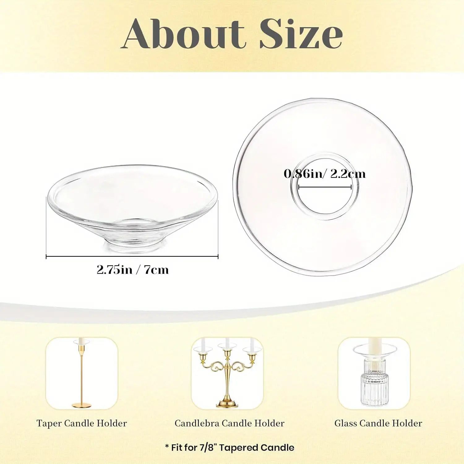 6 Pack Glass Candle Holders Set with Wax Catcher, Drip Guards& Anti-Tip Base- for Table Centerpieces, Weddings, Christmas, Home Decor and Festive Events, Candle Holder Decor, Pumpkin Jar For Candles