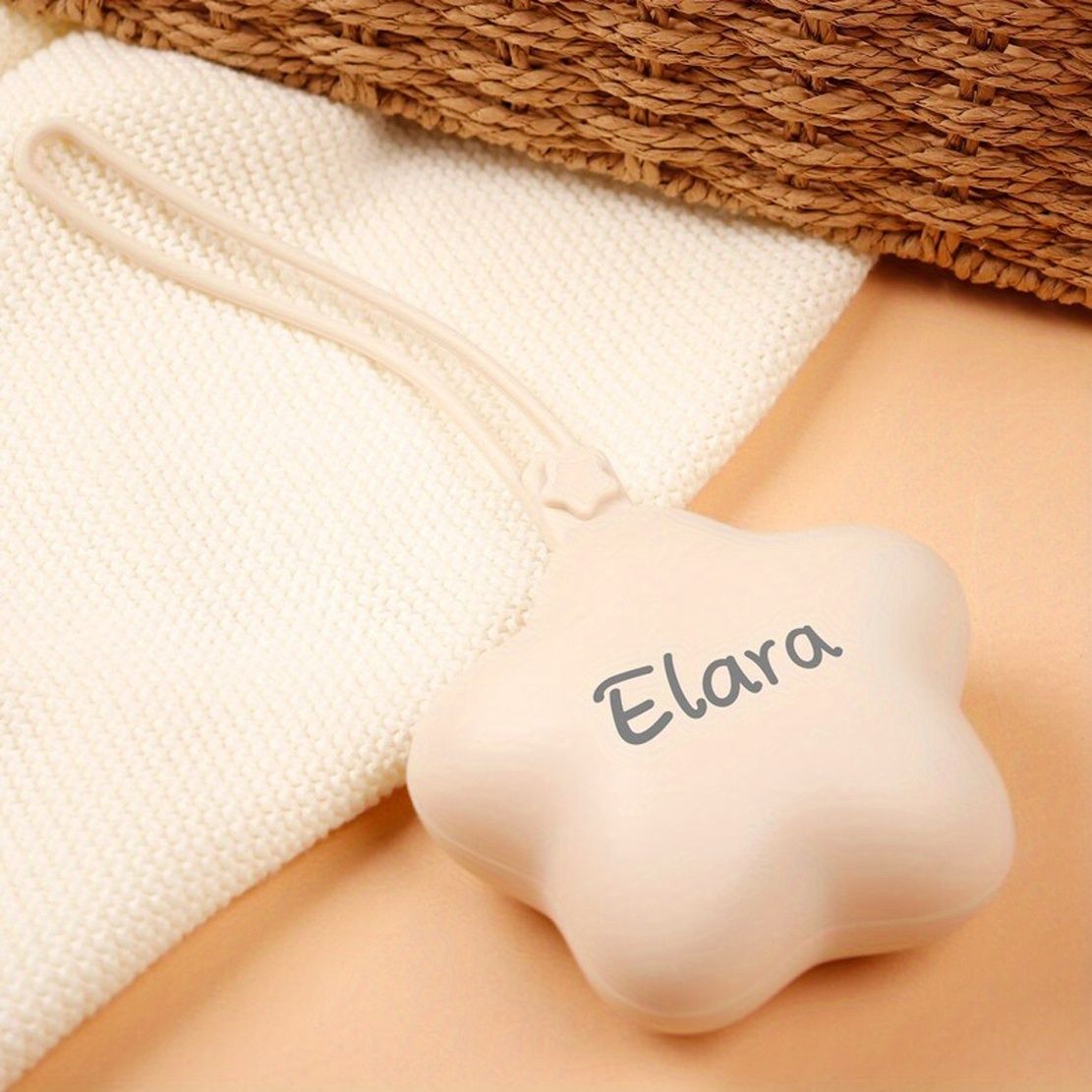 1pc Personalized Baby /Sooother Storage Bag - Medical-Grade Silicone Baby Dummy Case with Engravable Name/Initials, Soft Pastel Colors