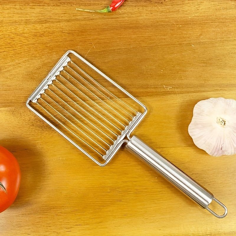 Stainless Steel Tomato Slicer - Manual Fruit & Vegetable Cutter, Egg Slicer, Kitchen Gadget for Perfect Slices & Dices, Ideal for Salads, Sandwiches & Breakfast Prep, Manual Slicer|Modern Kitchenware|