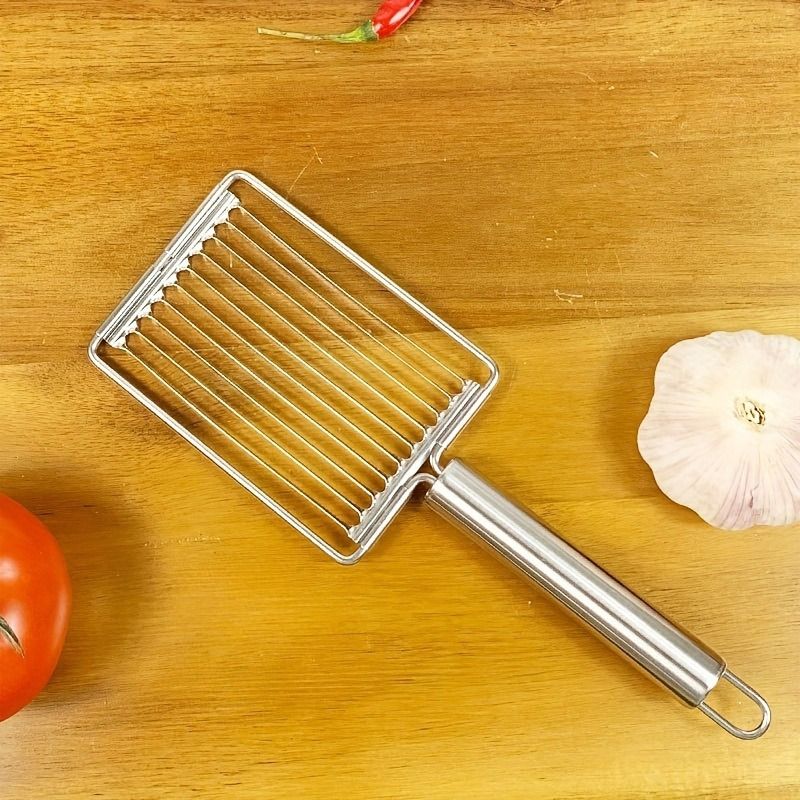 Stainless Steel Tomato Slicer - Manual Fruit & Vegetable Cutter, Egg Slicer, Kitchen Gadget for Perfect Slices & Dices, Ideal for Salads, Sandwiches & Breakfast Prep, Manual Slicer|Modern Kitchenware|
