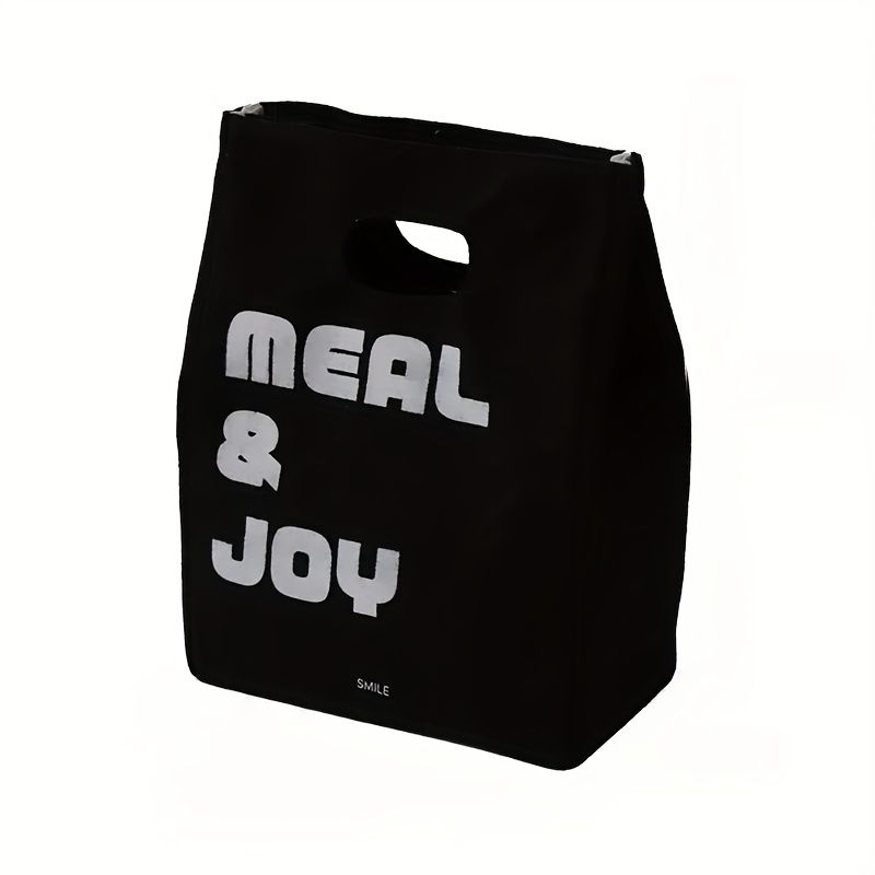 1 Portable Insulated Lunch Bag with Aluminum Foil Liner - Insulated Canvas Picnic Bag for Work, School, Camping, Leak-Proof and Fresh-Preserving - Non-Food Contact