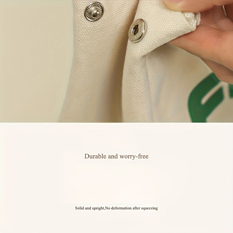 1 Portable Insulated Lunch Bag with Aluminum Foil Liner - Insulated Canvas Picnic Bag for Work, School, Camping, Leak-Proof and Fresh-Preserving - Non-Food Contact