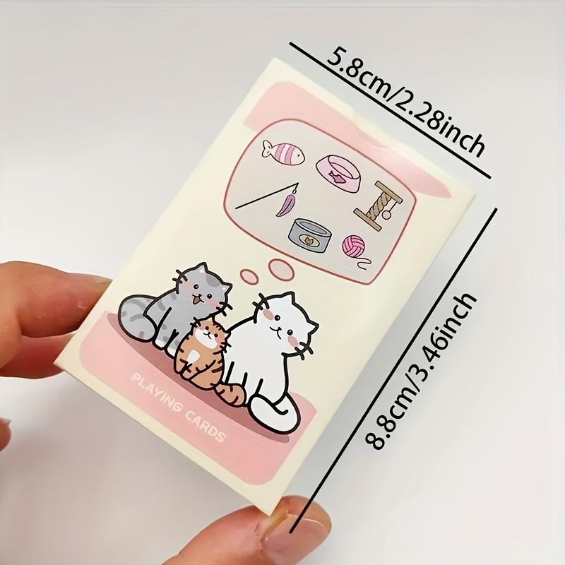 Adorable Kitten Poker: Cartoon Portable Party and Travel Group Building Card Game