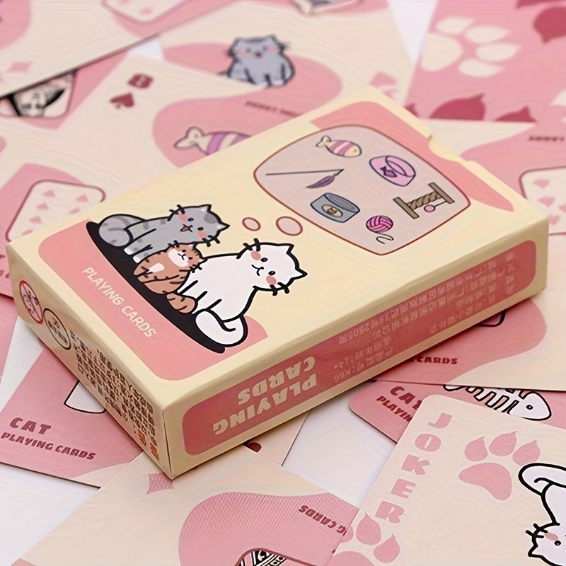 Adorable Kitten Poker: Cartoon Portable Party and Travel Group Building Card Game