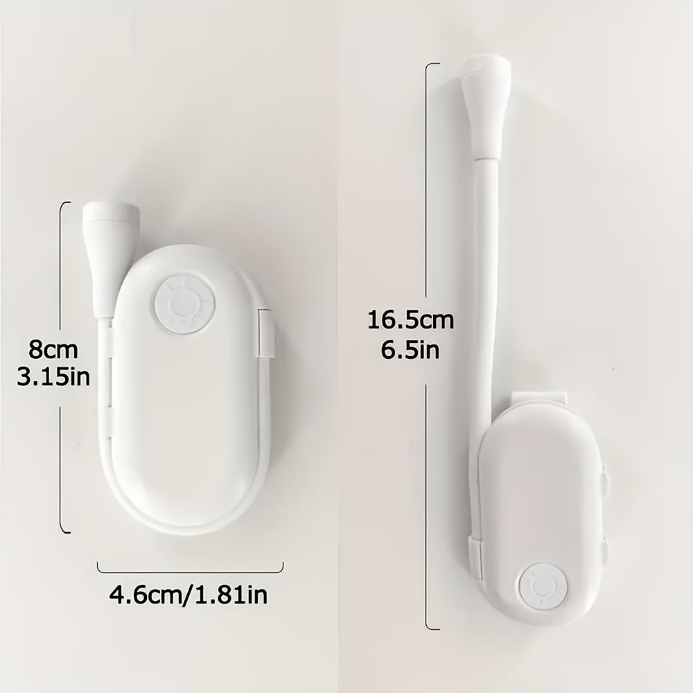 RIEYUE Mini Portable Book Light with USB-C 360° Adjustable Gooseneck, Switch & Auto-Foldable LED Bedside Lamp - USB- Night