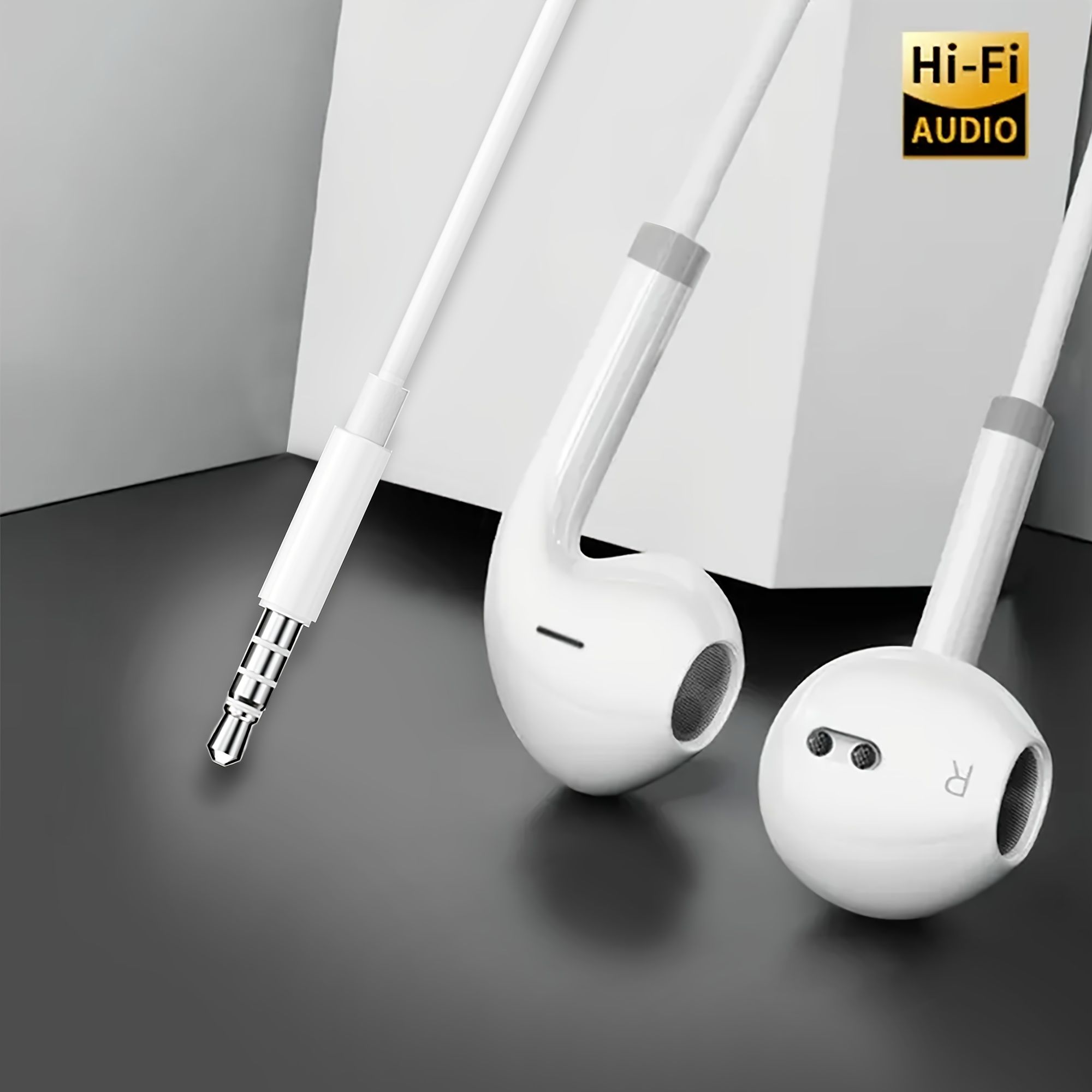 Wired Earphone 3.5mm Jack Earbuds Audio Electronic Calls & Music Bass Stereo In-Ear Headphones Headset, Audio Calls, Gaming Headset, Lightweight Earbuds, Compact Headphones, Tanglefree Wire, Durable C