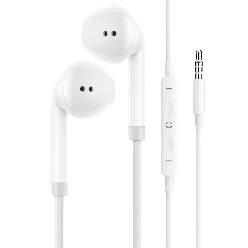 Wired Earphone 3.5mm Jack Earbuds Audio Electronic Calls & Music Bass Stereo In-Ear Headphones Headset, Audio Calls, Gaming Headset, Lightweight Earbuds, Compact Headphones, Tanglefree Wire, Durable C