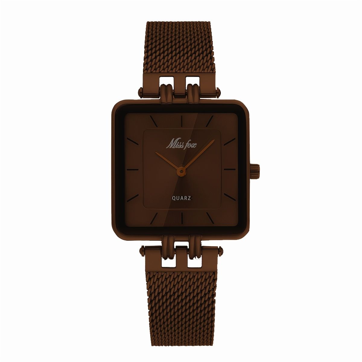 Fashionable Square Quartz Watches for Men & Women, Luxury Stainless Steel Mesh Band, Water-Resistant, Battery Powered, Non-Precious Alloy Case, Regular Cleaning, Ideal for Valentine's, Ramadan