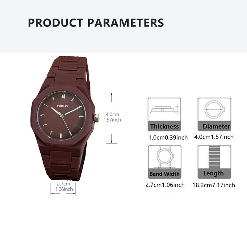 1pc Men's Brown Multi-Polygonal Watch with Square Bezel Lock, Quartz Movement, Analog/Digital-Like Display (No Hands), Strap - Minimalist /Swimmer Watch for Casual