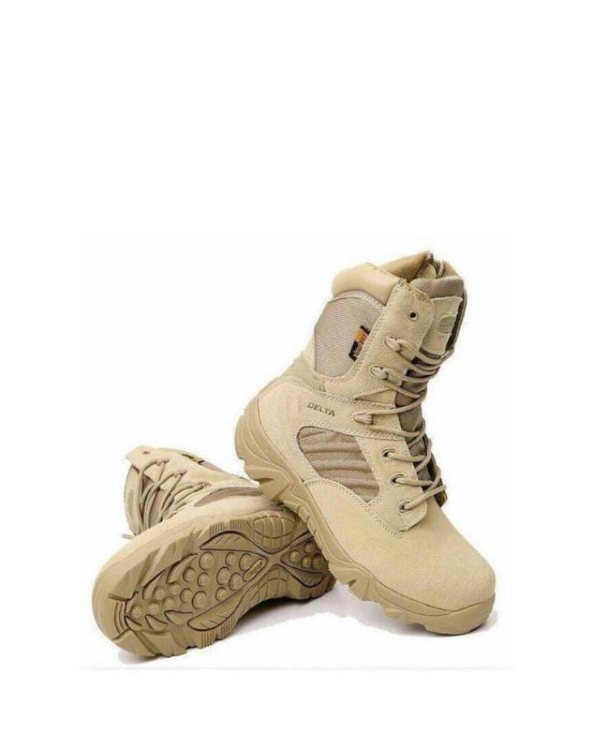 "Original Delta Boots – Built tough with genuine leather upper and durable rubber sole. Designed for strength, comfort, and long-lasting wear, perfect for outdoor and tactical use."