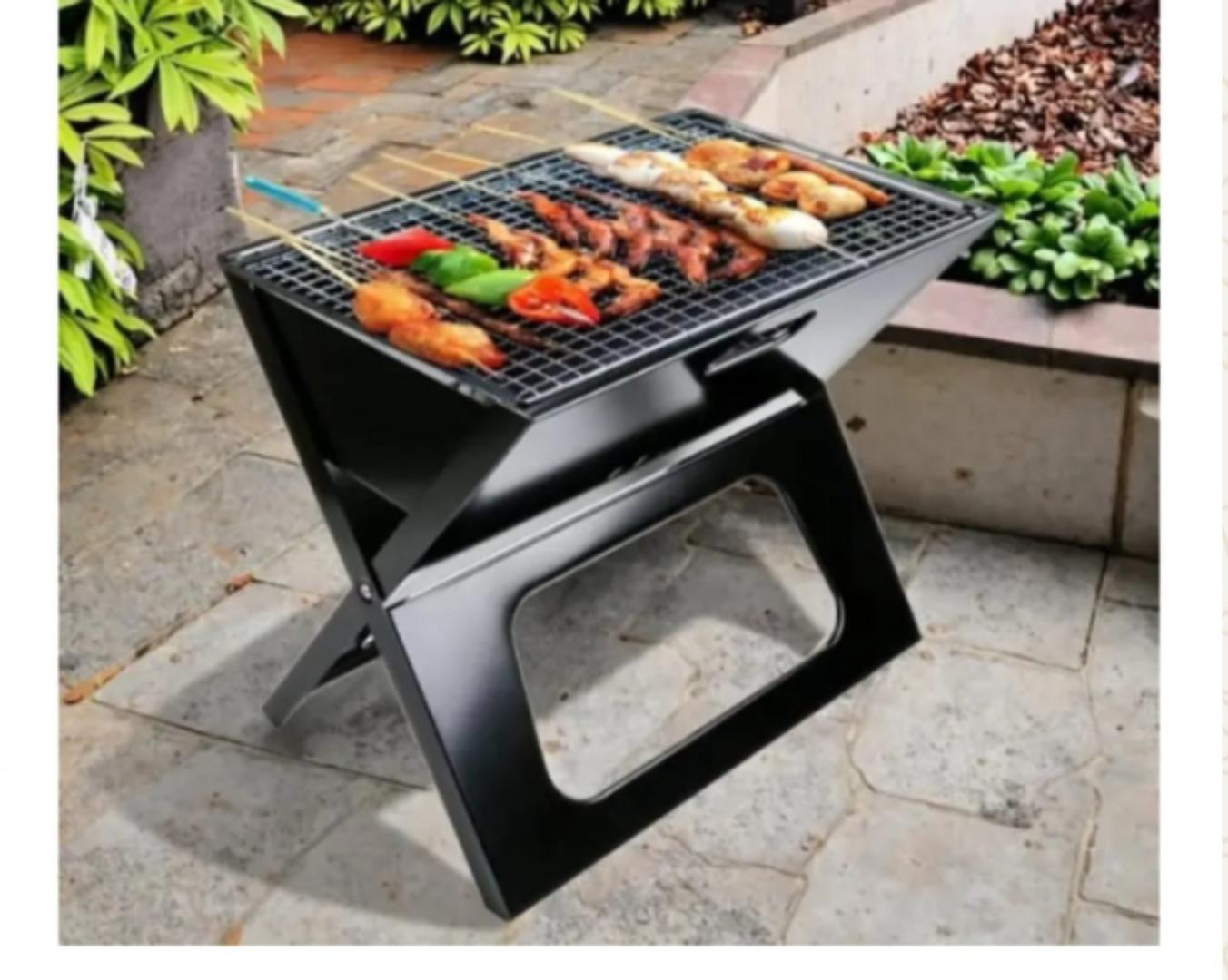 Portable barbecue grill / choma jiko Made from grade material can be rustproof and waterproof, suitable for charcoal and wood, easy to clean，simple, Just be sure to use it on a flat, sturdy surface
