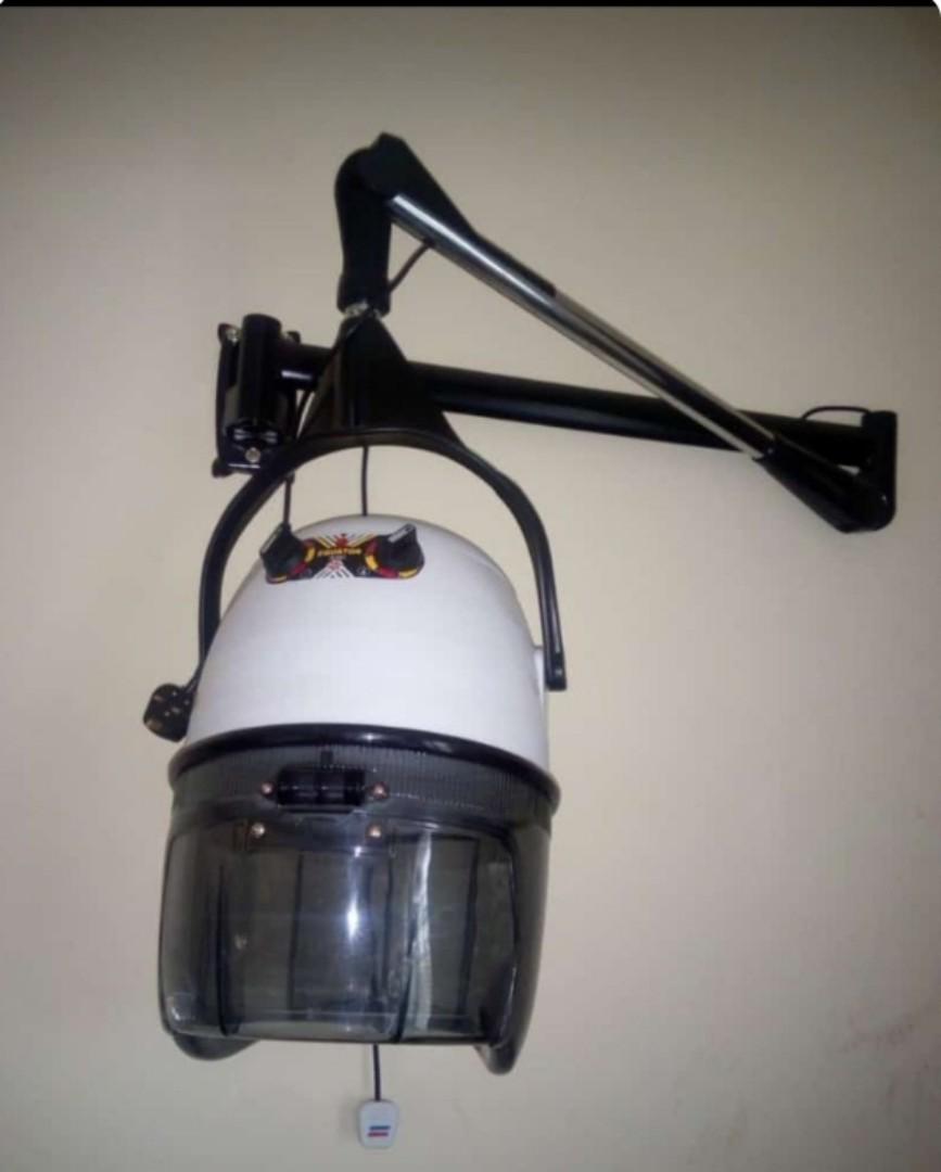 Equator Professional Wall Mounted Hood Hair Dryer | Adjustable Salon-Grade Hair Processor with Timer & Thermostat