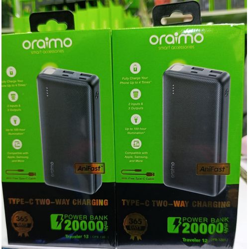 FLASH SALE DEALS!!!!!Oraimo POWERBANK//SUPER FAST CHARGING//20000MAH//