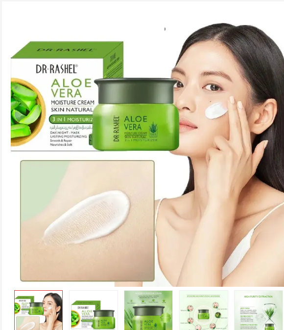 Dr.Rashel Aloe Vera Face Cleanser Soothing & Moisturizing Gel Face Cleanser For Skin Care,Reduce wrin+ Face Serum Collagen, Vitamin E,Anti - Wrinkle,Instantly Smooth Hydrates & Moisture Skin