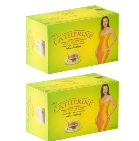 TRA Sliming Tea Catherine Herbal Infusion Detox Chrysanthemum . It consists mainly of plants that helps to speed up the withdrawal of fluid in your body, thus does a good tool for losing weight.