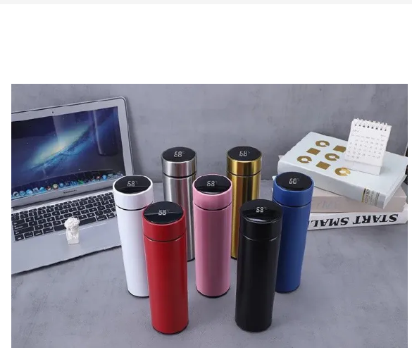 Smart LED Temperature Display Tumbler Flask | Stainless Steel Vacuum Insulated Water Bottle | Intelligent Thermos for Hot & Cold Drinks, Travel, Office & Outdoor Use