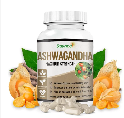 Daynee Ashwagandha Maximum Strength Capsules For Stress Relief, Energy, Hormonal Balance & Overall Wellness – 60 Veggie Caps Relieves Stress, Restores Energy, And Supports Mental & Physical Balance