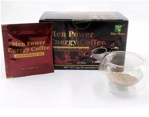 Men Power Energy Coffee with Tongkat Ali Enhances Libido, Boosts Stamina, Delays Ejaculation, Improves Erection Strength, Instant Preparation