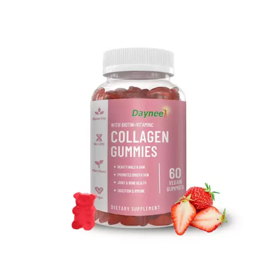 Winstown Collagen Gummies with Biotin and Vitamin C enhance skin elasticity, reduce wrinkles, and promote stronger nails and healthier hair.