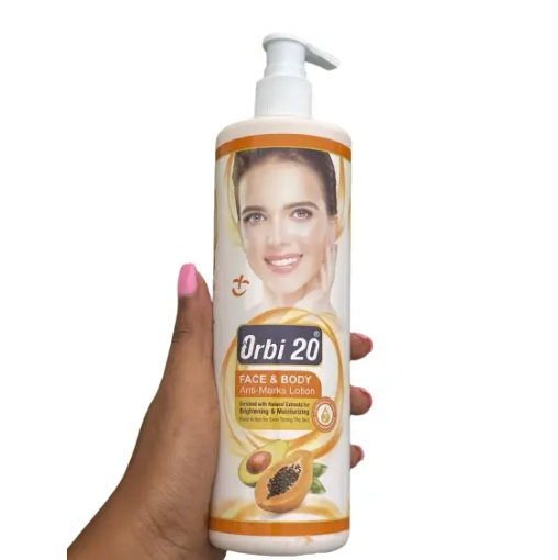 Orbi 20 Face & Body Anti-Marks Lotion Lightens Dark Spots, Evens Skin Tone, Hydrates Deeply, Nourishes, Smooths Texture, Suitable For Face & Body