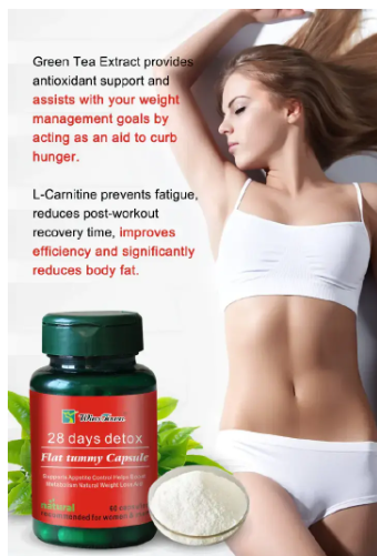 28 Days Detox Flat Tummy Capsules Supports Detoxification, Burns Belly Fat, Aids Weight Loss, Boosts Energy, Natural Herbal Ingredients