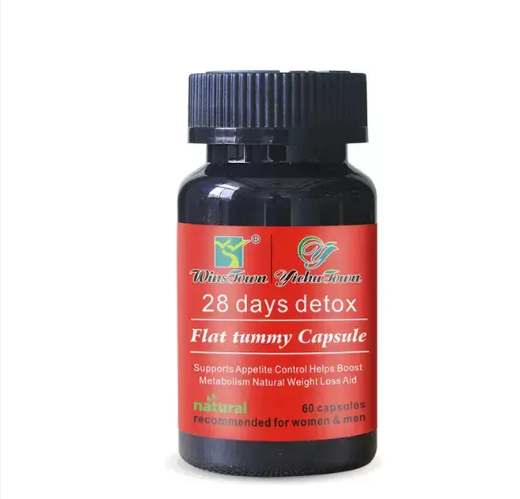 28 Days Detox Flat Tummy Capsules Supports Detoxification, Burns Belly Fat, Aids Weight Loss, Boosts Energy, Natural Herbal Ingredients