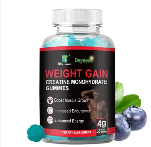 Daynee Weight Gain Gummies With Creatine Monohydrate Enhances Muscle Growth, Boosts Strength, Supports Weight Gain, Improves Workout Performance