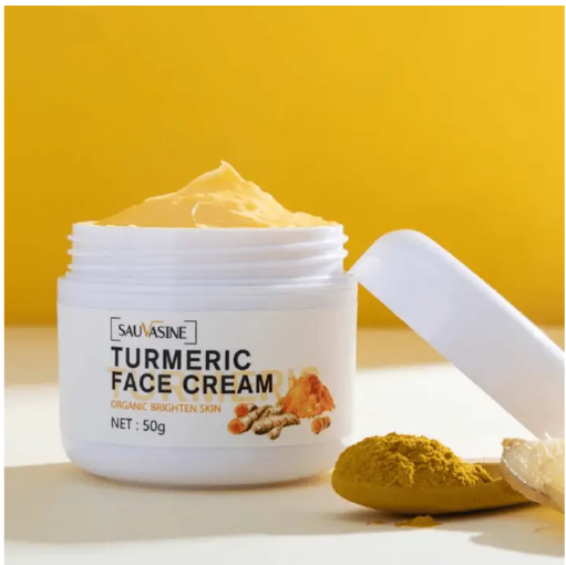 Sauvasine Lanthome TURMERIC Brightening & Anti-Aging Face Cream. Treats Acne, Minimize Pores, Fade Spots & Smoothens