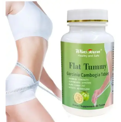Flat Tummy Tablet With Garcinia Cambogia (800mg) Wins Town Flat Tummy Pills Garcinia Cambogia 60 Capsules Burns Tummy, Suppresses Appetite, and Boosts Metabolism High Quality Effective Flat Tummy