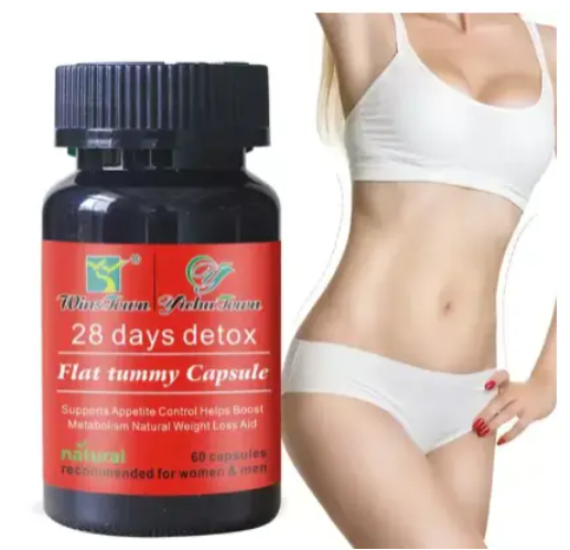 28 DAY Detox Flat Tummy Capsule Herbal Capsule for Body Detoxing, Burning Belly CAPSULES with Organic Green tea Detox and Weight Loss Women Multivitamins Chewa