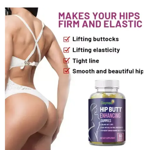 ORIGINAL Daynee Hip Butt Gummies Enlargement Gummies Hip butt enhancing gummies BBL GUMMIES -Natural 60 Chewable Dietary Supplements