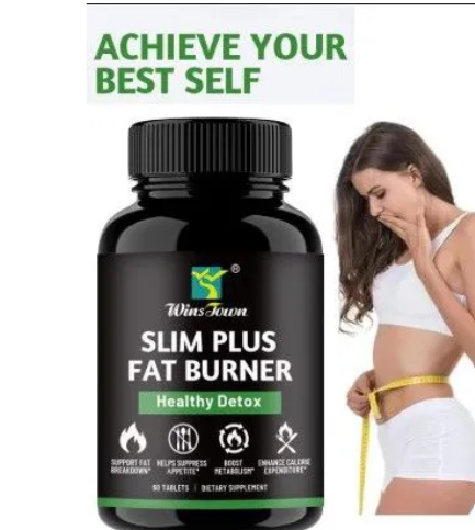 Winstown Slim Plus Fat Burner - Detox Dietary Supplement for Fast Fat Loss & Metabolism Boost Weight Loss