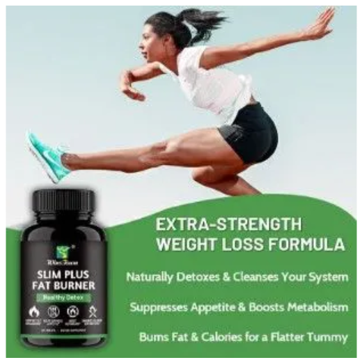 Winstown Slim Plus Fat Burner - Detox Dietary Supplement for Fast Fat Loss & Metabolism Boost Weight Loss