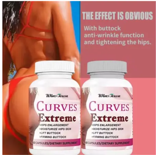 Curves Extreme Butt & Hip Curve Capsules (7500mg) | Herbal Dietary Supplement Hip & Butt Enlargement Curves Extreme Supplement made specialty for Butt/hips Enhancement with MACA ROOT, BLACK MACA