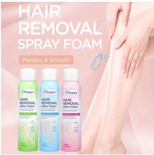Disaar Hair Removal Spray Foam Painless & Smooth Effective On Legs,Hands, Bikini ,Armpit - 150ml