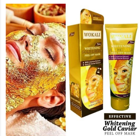 Wokali Whitening Gold Caviar Face Peel Off Mask Deep Cleansing Exfoliating Facial Care