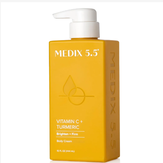 MEDIX 5.5 Vitamin C+ turmeric Cream Face & Body Lotion Moisturizer | Anti Aging Skin Care Firming & Brightening Cream Diminishes The Look Of Uneven Skin Tone, Age Spots, & Sun Damaged Dry Skin 444ml