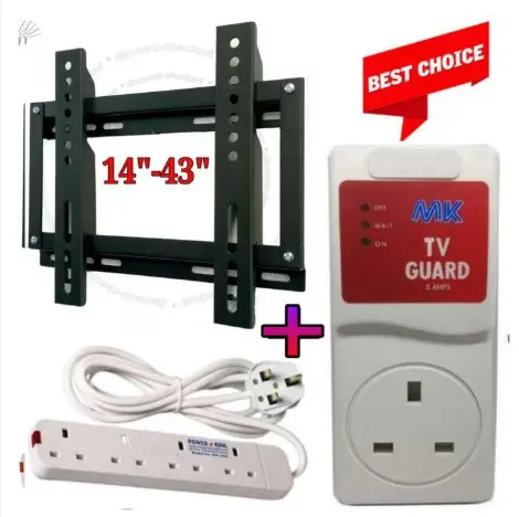 TV Wall mount 14-43 inch TV wallmount and free TV guard + Extension 4 way extension limited offer ,TV guard,4 way extension,wall mount 14-43 inch TV, wall mounting bracket