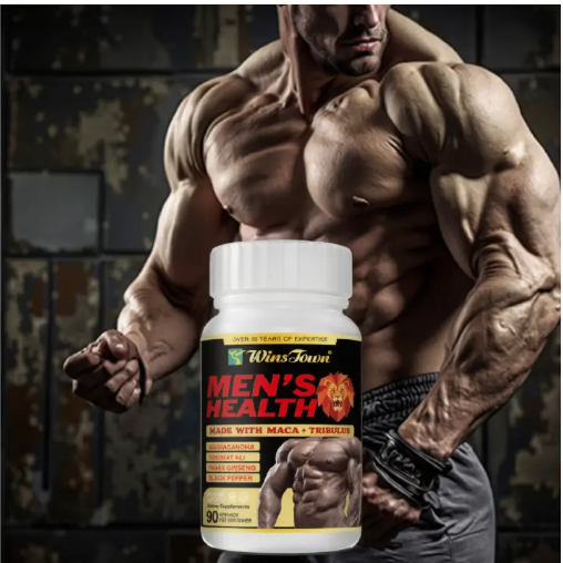 Mens Health Strength Vitality Energy Support Capsules with Maca Tribulus Ashwagandha Ginseng and Herbal Extracts for Performance Muscle Power Stamina and Overall Wellness